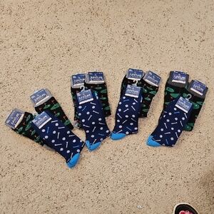 Happy Socks Men's Fun Patterned Socks - Blue, Black, and Green